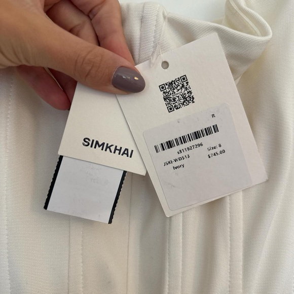 New With Tags Simkhai Adalys Chic Strapless Ivory Dress - Picture 4 of 7